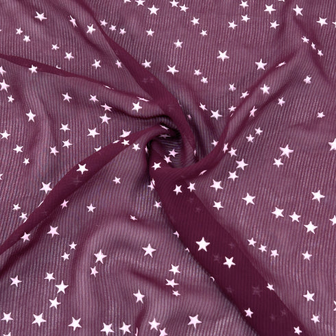 RUBBER Print Georgette Fabric-KA455