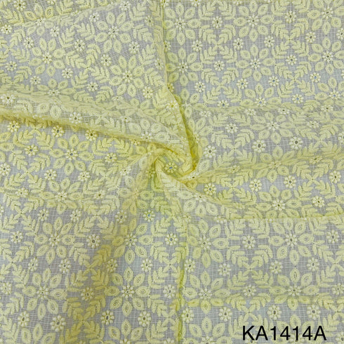 Embroidered Kota Cotton Fabric-KA1414