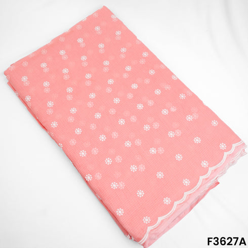 Thread Embroidered Kota Cotton Fabric-F3627
