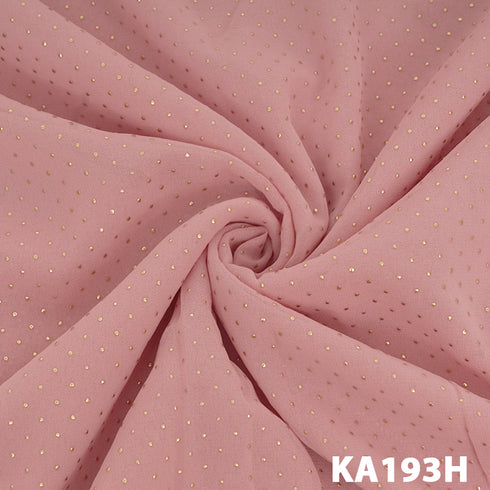 Pasted Mukaish Georgette Fabric-KA-193