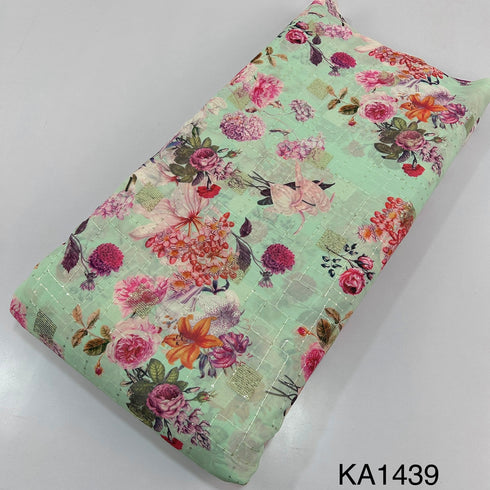 Printed Sequins Georgette Fabric-KA1439