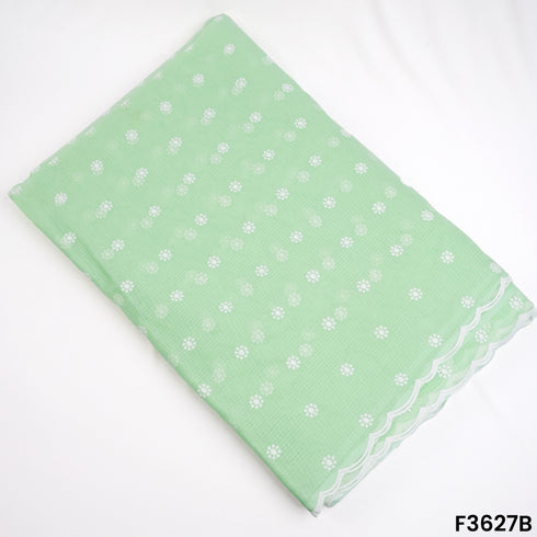 Thread Embroidered Kota Cotton Fabric-F3627