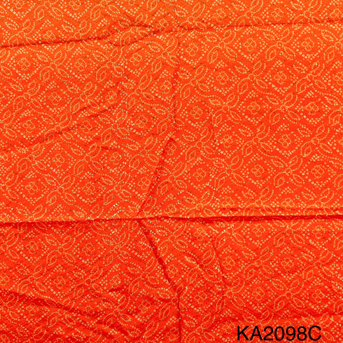 Bandhani Print Sequins Chinon Fabric-KA2098