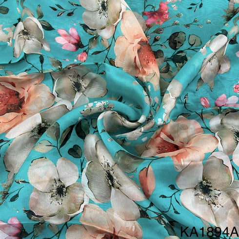 Printed Organza Fabric-KA1894
