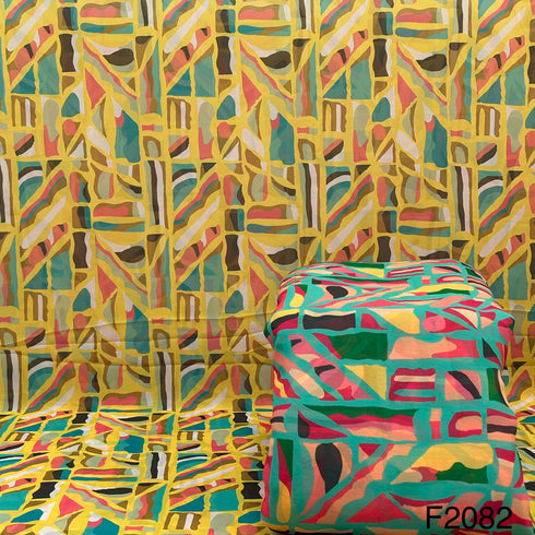 Printed Georgette Fabric-F2082