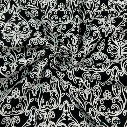 Thread Embroidered Cotton FABRIC-KA1657