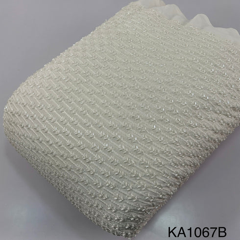 Embroidered Cut Dana Work Georgette Fabric-KA1067