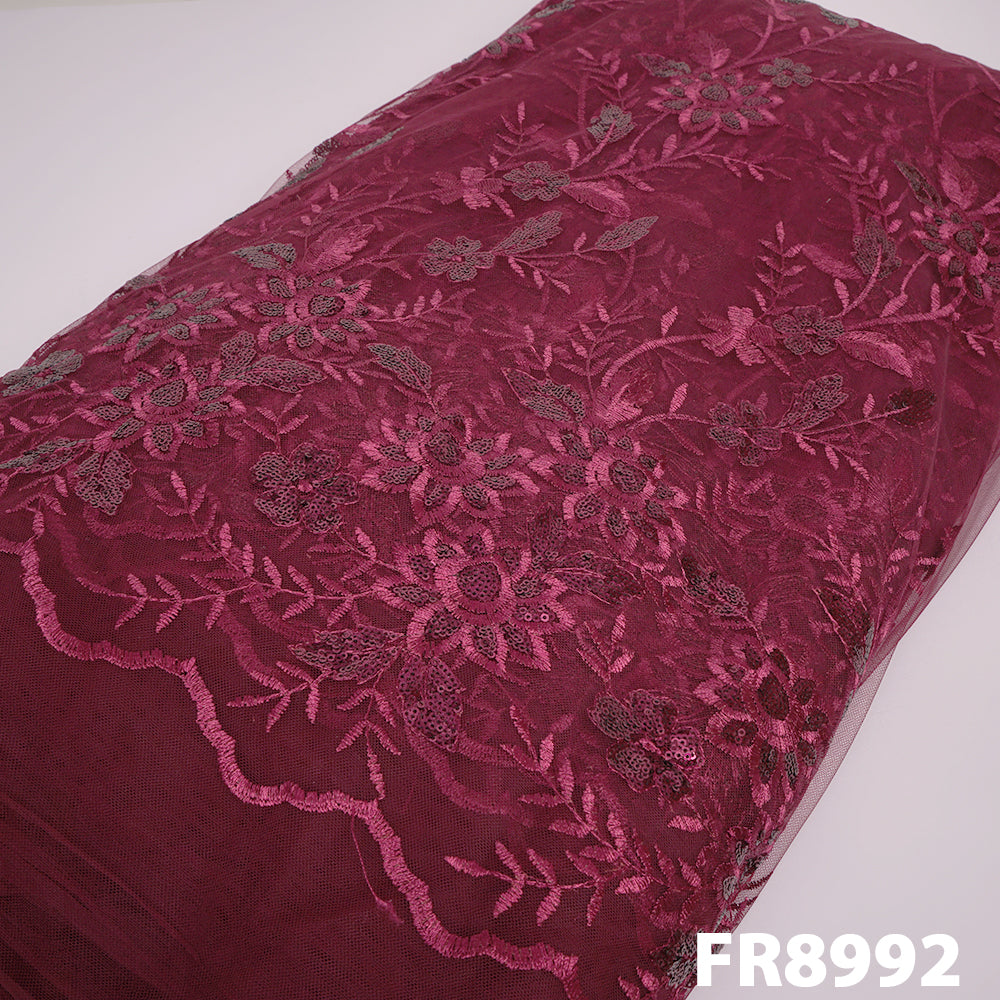 Embroidered Sequins Net. Fabric-FR8992