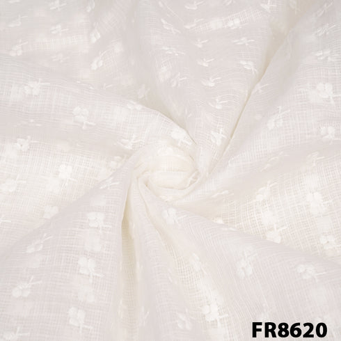 Embroidered Kota Cotton Fabric-FR8620