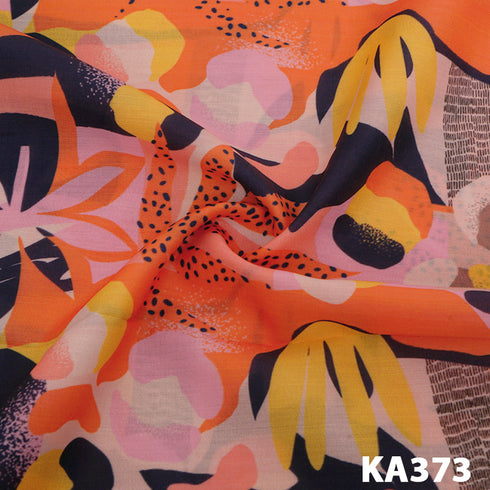Printed Crepe Fabric-KA373