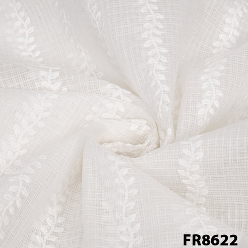 Embroidered Kota Cotton Fabric-FR8622