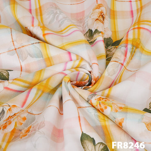 Printed Cotton Satin Fabric-FR8246