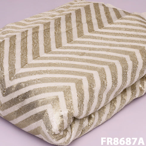 Dyeable Sequins Georgette Fabric-FR8687