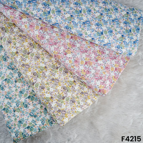 Floral Print Cambric Cotton Fabric- F4215