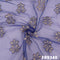 Embroidered Zari Sequins Net Fabric-FR9340