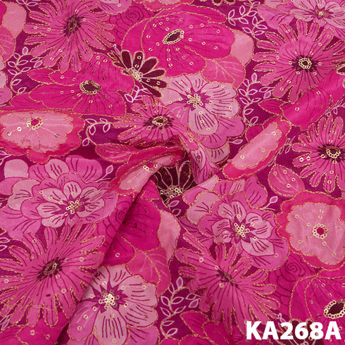 Zari Sequins Viscose crepe