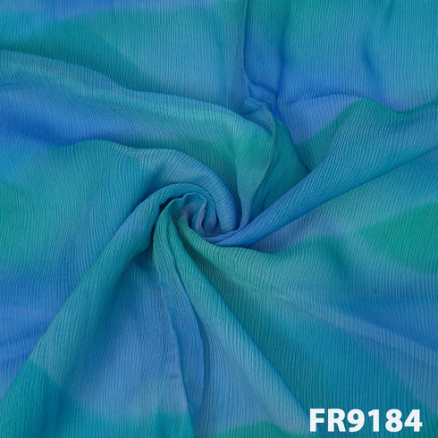 Printed Pure Chinon Fabric-FR9184