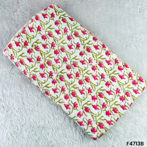 Printed Linen Cotton Fabric- F4713