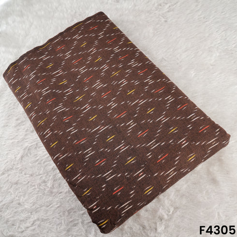 Ikkat Handloom Cotton Fabric- F4305