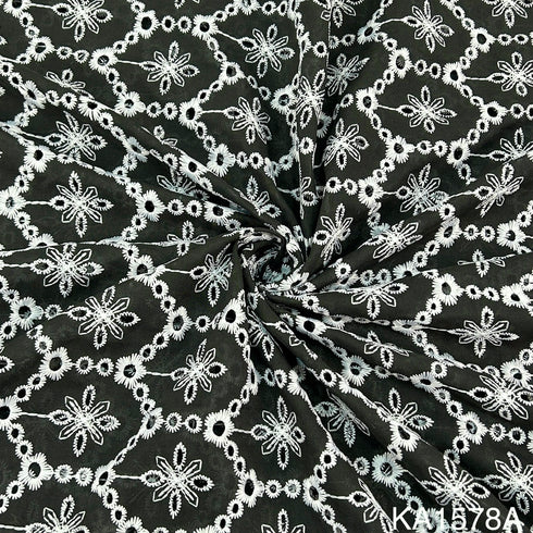 Embroidered Cotton Fabric-KA1578