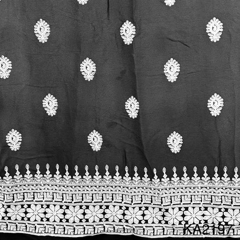 Embroidered Sequins Chinon Fabric-KA2197