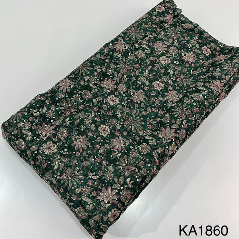 Printed Sequins Georgette Fabric-KA1860