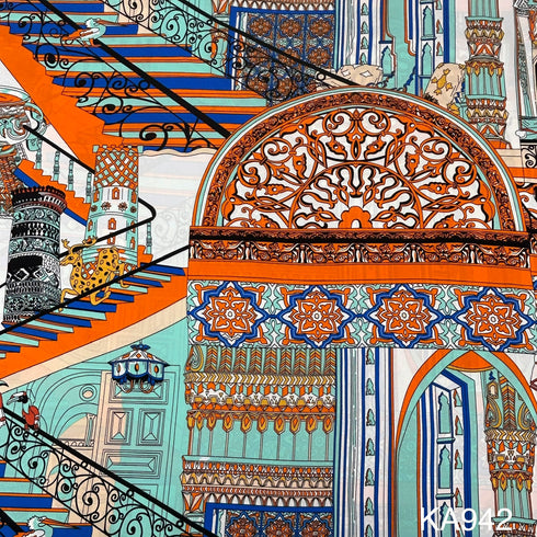 Printed Crepe Fabric-KA942