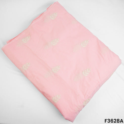 Thread Sequins Work Cambric Cotton Fabric-F3628