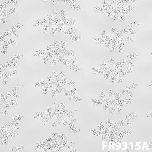 Embroidered Zari Net Fabric-FR9315