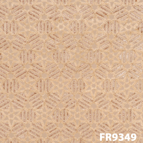 Thread Sequins Embroidered Net Fabric-FR9349