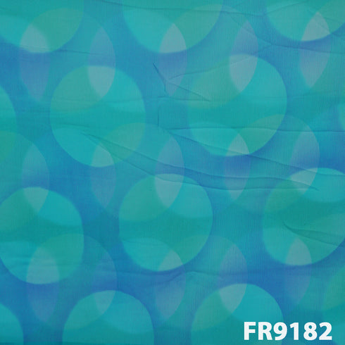 Printed Pure Chinon Fabric-FR9182