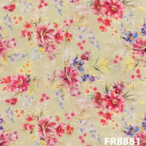 Printed Cambric Cotton Fabric-FR8881
