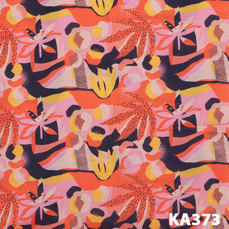Printed Crepe Fabric-KA373