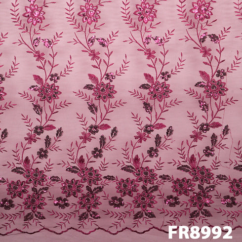 Embroidered Sequins Net. Fabric-FR8992