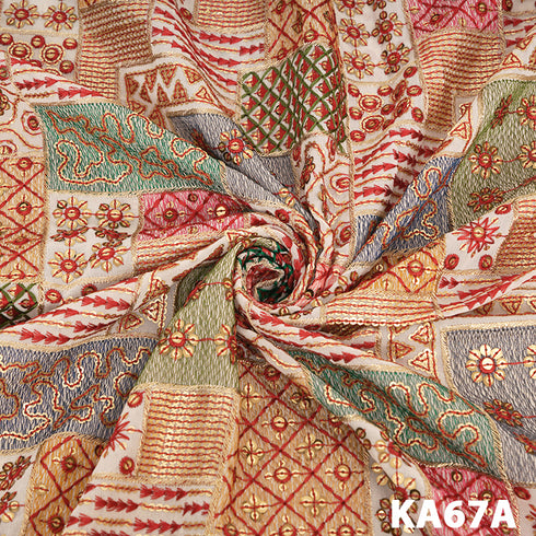 Heavy Embroidered Zari Sequins Georgette