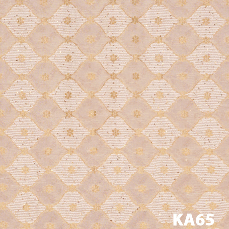 Dyeable Zari Sequins Georgette Fabric-KA65