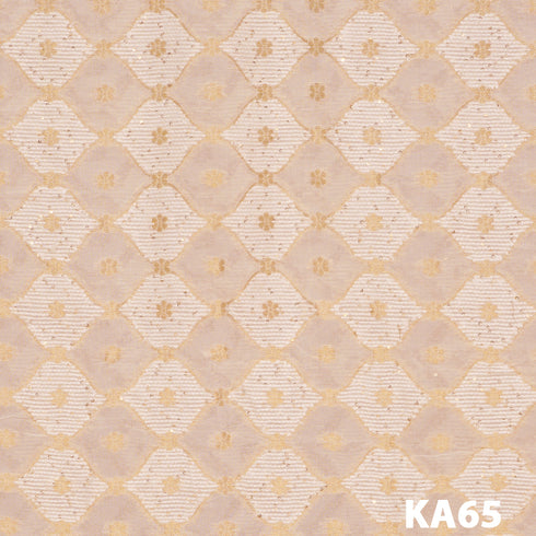 Dyeable Zari Sequins Georgette Fabric-KA65