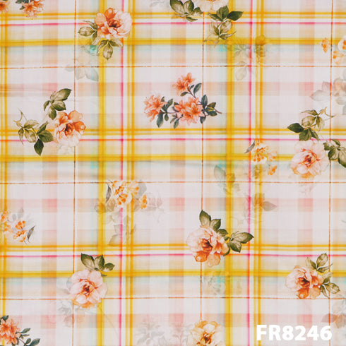 Printed Cotton Satin Fabric-FR8246