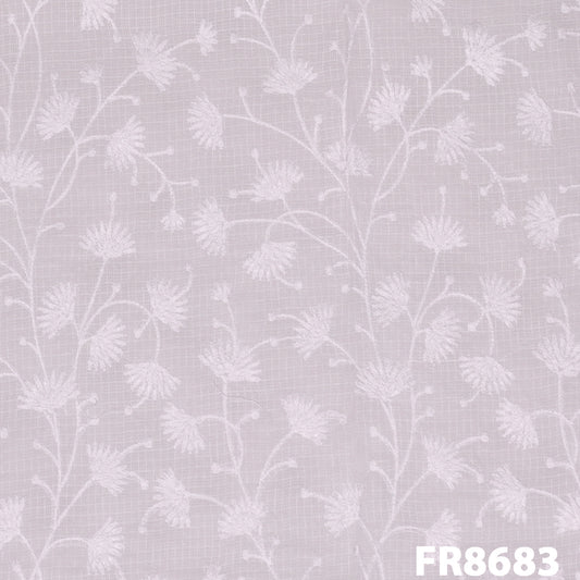 Embroidered Kota Cotton Fabric-Fr8683