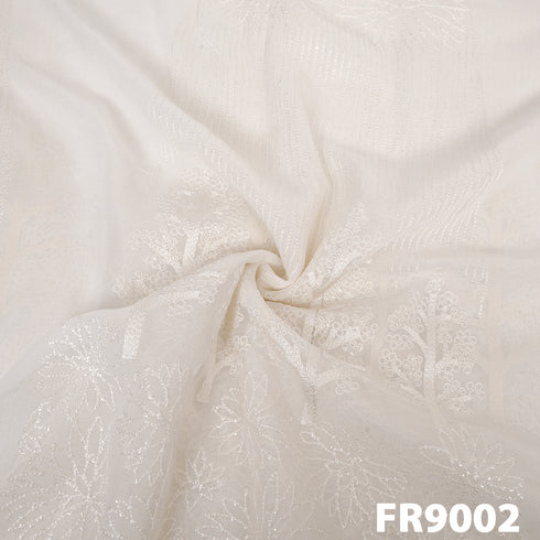 Dyeable Embroidered Sequins Georgette Kali-FR9002