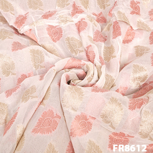 Dyeable Zari Georgette Fabric-FR8612