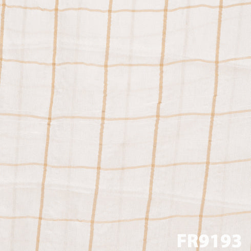 Zari Checks Jute Silk Fabric-FR9193