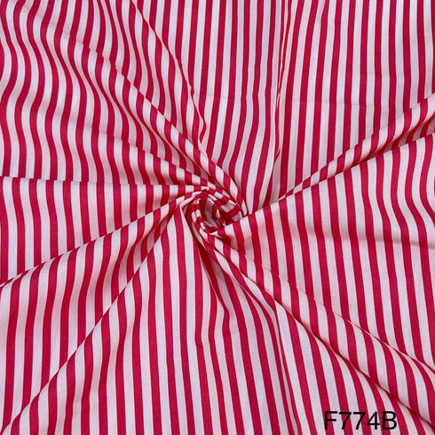 Stripes Print Cotton FabricF774