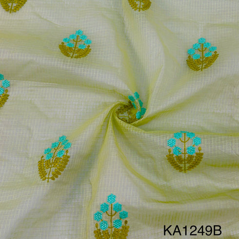 Embroidered Kota Cotton Fabric-KA1249