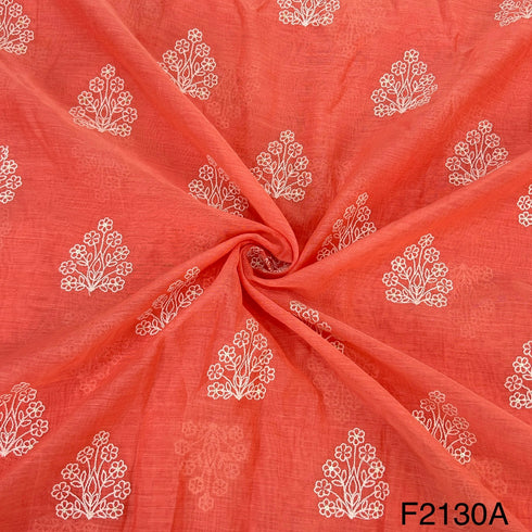 Thread Sequins Embroidered Chanderi Fabric-F2130