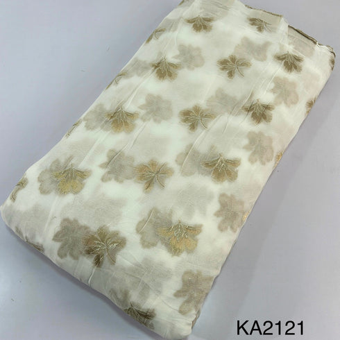 Dyeable Zari Georgette Fabric-KA2121