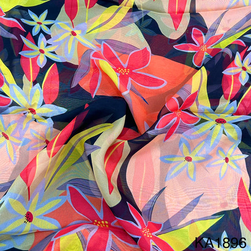 Printed Organza Fabric-KA1896