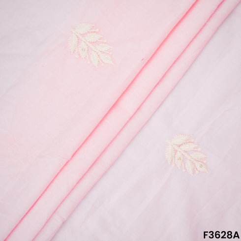 Thread Sequins Work Cambric Cotton Fabric-F3628