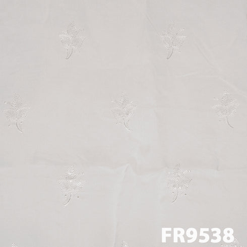 Dyeable Embroidered Sequins Organza Fabric-FR9538