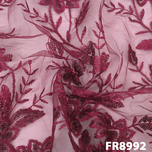 Embroidered Sequins Net. Fabric-FR8992